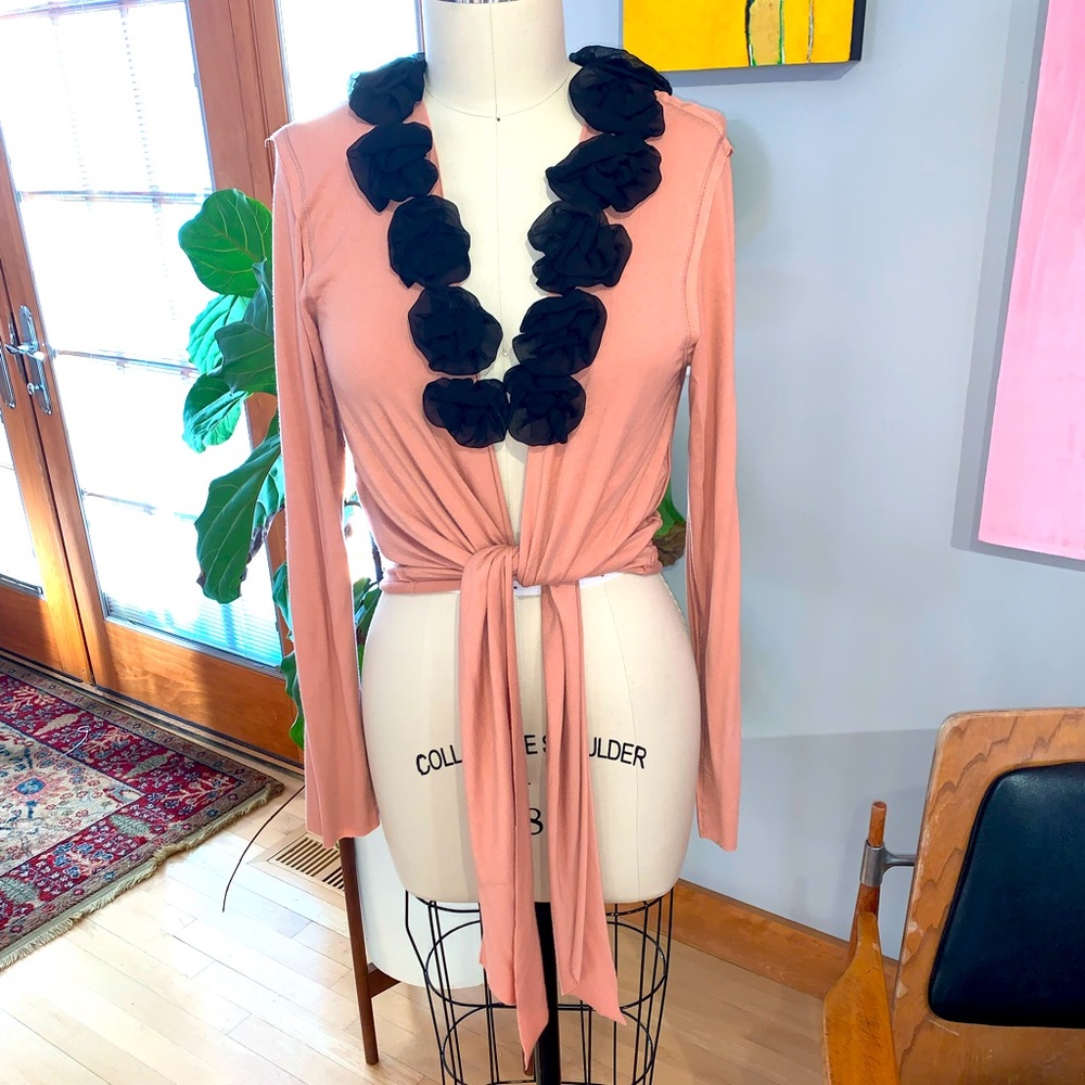 Long sleeve jersey sweater perfect for chilly evenings.  Size Large fits M-XL